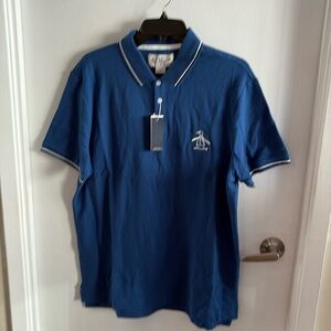 Penguin polo shirt short sleeves on buttons with collar